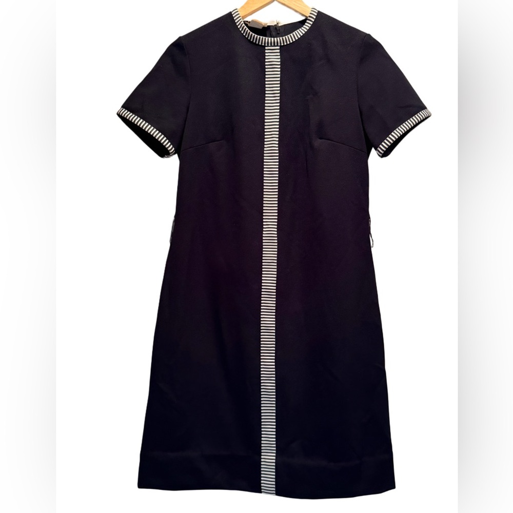 Bleeker Street by Jonathan Logan 1960s Vintage Black & White Shift Dress
